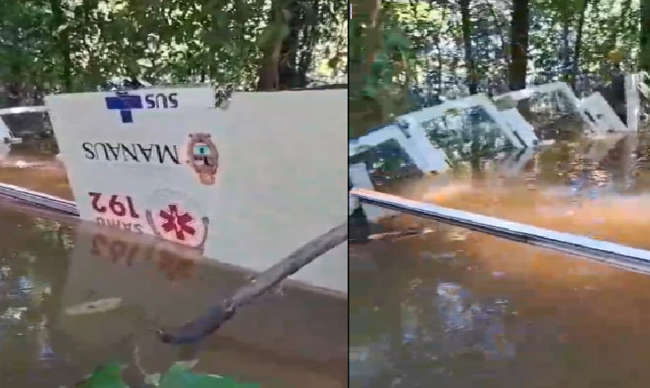Carcaça de embarcação semelhante à ambulancha furtada do Samu Fluvial é encontrada destruída e saqueada