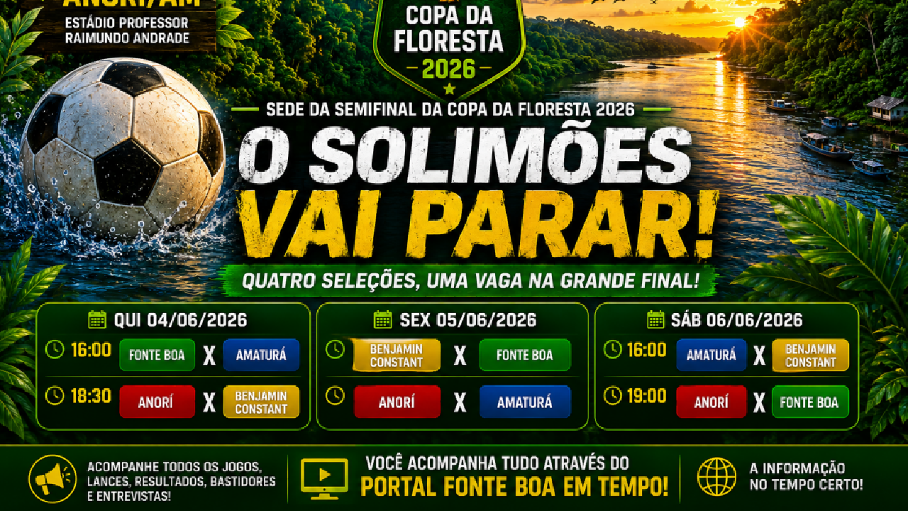 CHEGOU A HORA DA VERDADE: QUATRO SELEÇÕES, UMA VAGA NA GRANDE FINAL DA COPA DA FLORESTA 2026