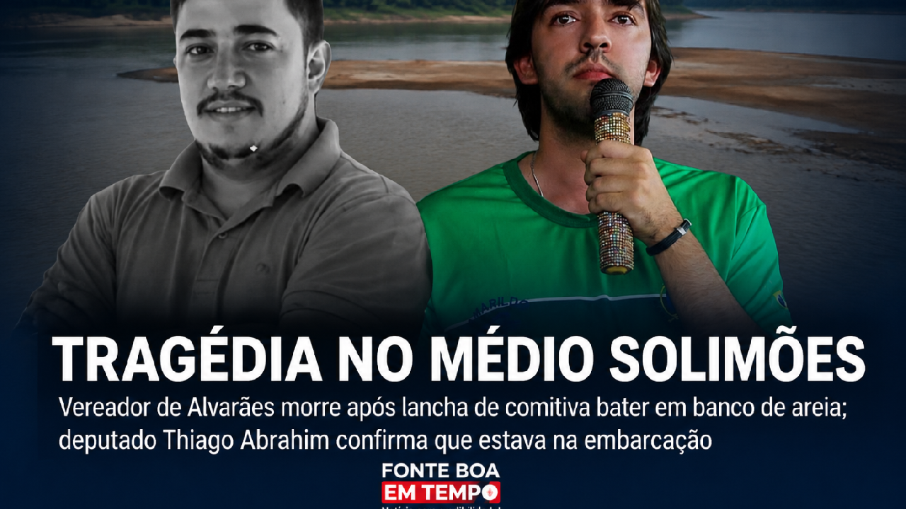 Deputado Thiago Abrahim confirma que estava em lancha que sofreu acidente e deixou vereador morto