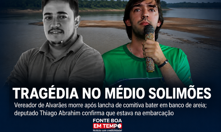 Deputado Thiago Abrahim confirma que estava em lancha que sofreu acidente e deixou vereador morto