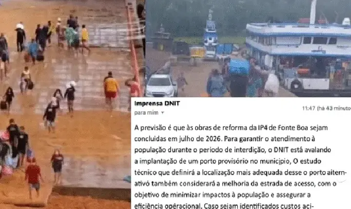 Dnit planeja a criação de porto provisório em Fonte Boa durante obras de reforma