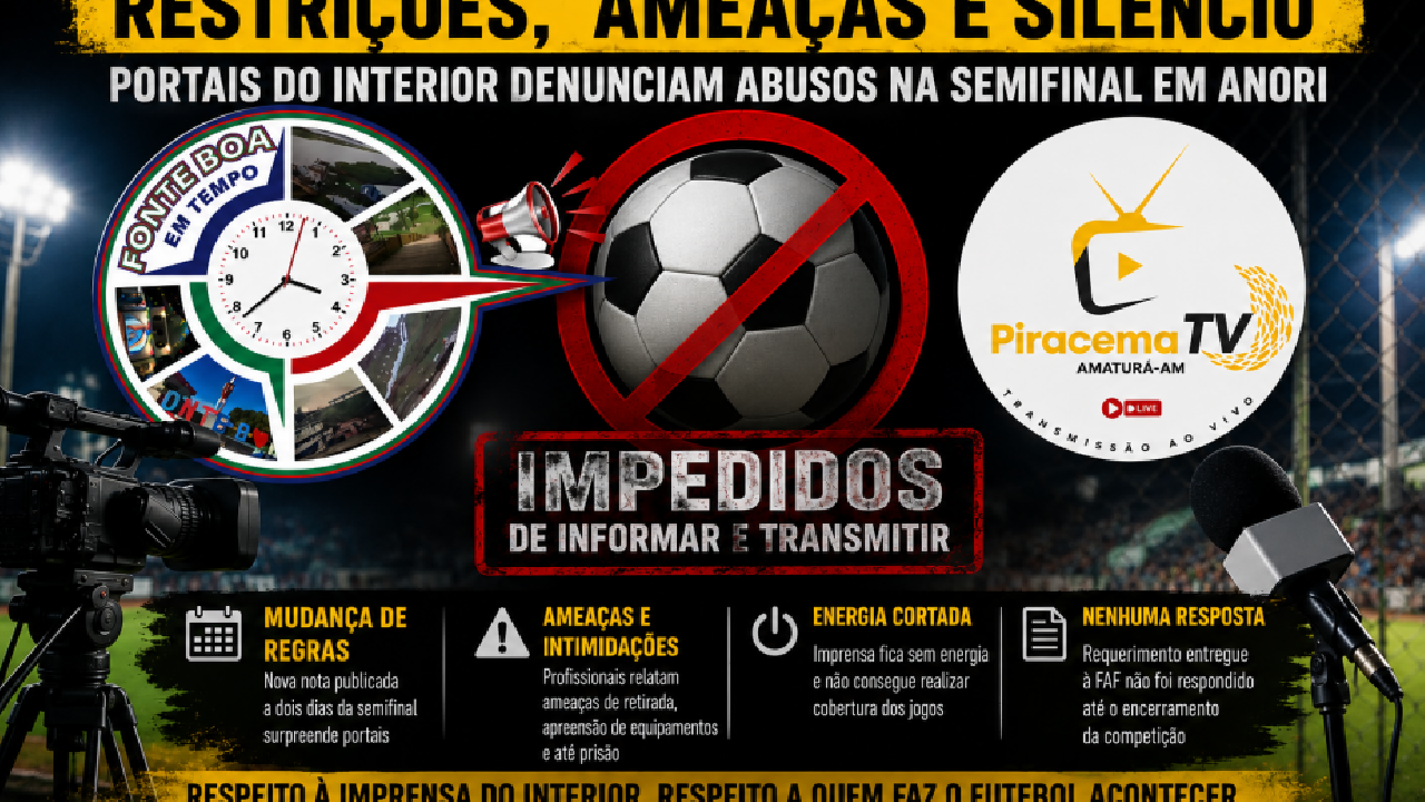 ESPORTE, IMPRENSA E RESPEITO: O EPISÓDIO DE ANORI QUE EXPÔS A FRAGILIDADE DA RELAÇÃO ENTRE A FAF E OS PORTAIS DO INTERIOR