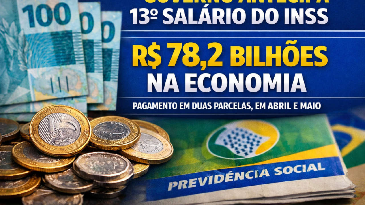 GOVERNO FEDERAL ANTECIPA 13º DO INSS E INJETA R$ 78,2 BILHÕES NA ECONOMIA