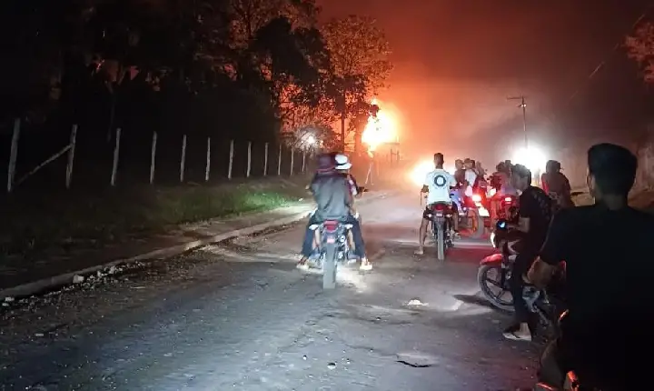 Incêndio atinge máquina que fabrica asfalto, para o Aeroporto em  Fonte Boa