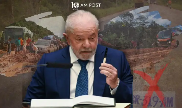Inimigo do Amazonas: Lula veta trecho do licenciamento ambiental que ia beneficiar pavimentação da BR-319