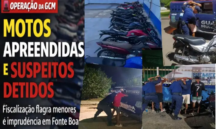 OPERAÇÃO DA GCM INTENSIFICA FISCALIZAÇÃO E APREENDE MOTOS EM FONTE BOA