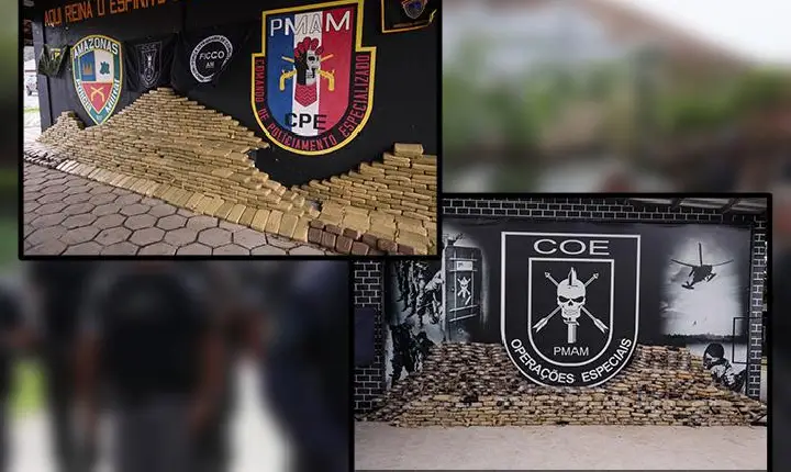 PM DO AMAZONAS APREENDE 13,4 TONELADAS DE DROGAS EM 2026 E INTENSIFICA COMBATE AO CRIME