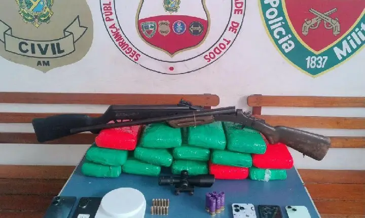 PM estoura esconderijo do tráfico e apreende mais de 16 quilos de drogas no Alto Solimões