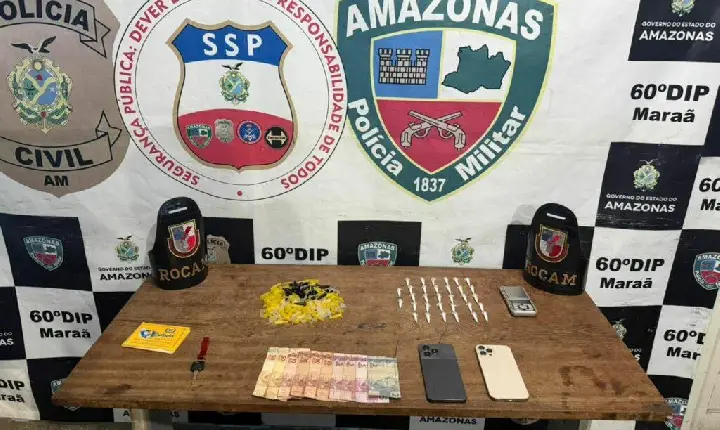 ROCAM desarticula esquema de “delivery do tráfico” e prende dupla em Maraã