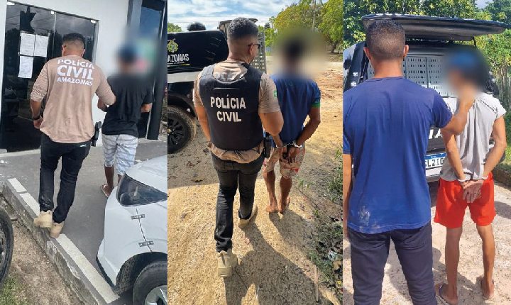Trio é preso em Japurá pela PC e GM por estupro de vulnerável