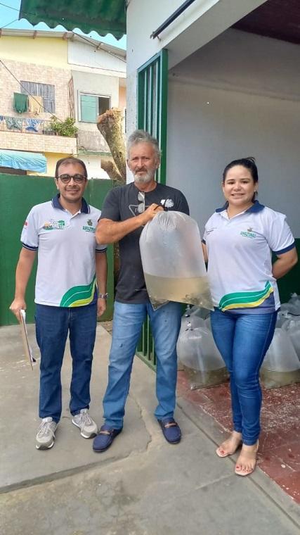 SEPROR realiza distribuição de Alevinos de tambaqui a piscicultores do interior do AM