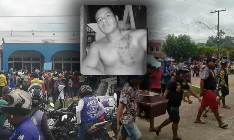 Assista: população revoltada leva caixão de mototaxista morto para casa do Prefeito de Tabatinga