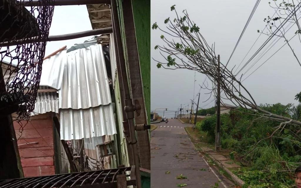 Temporal causa danos e destruição em Coari