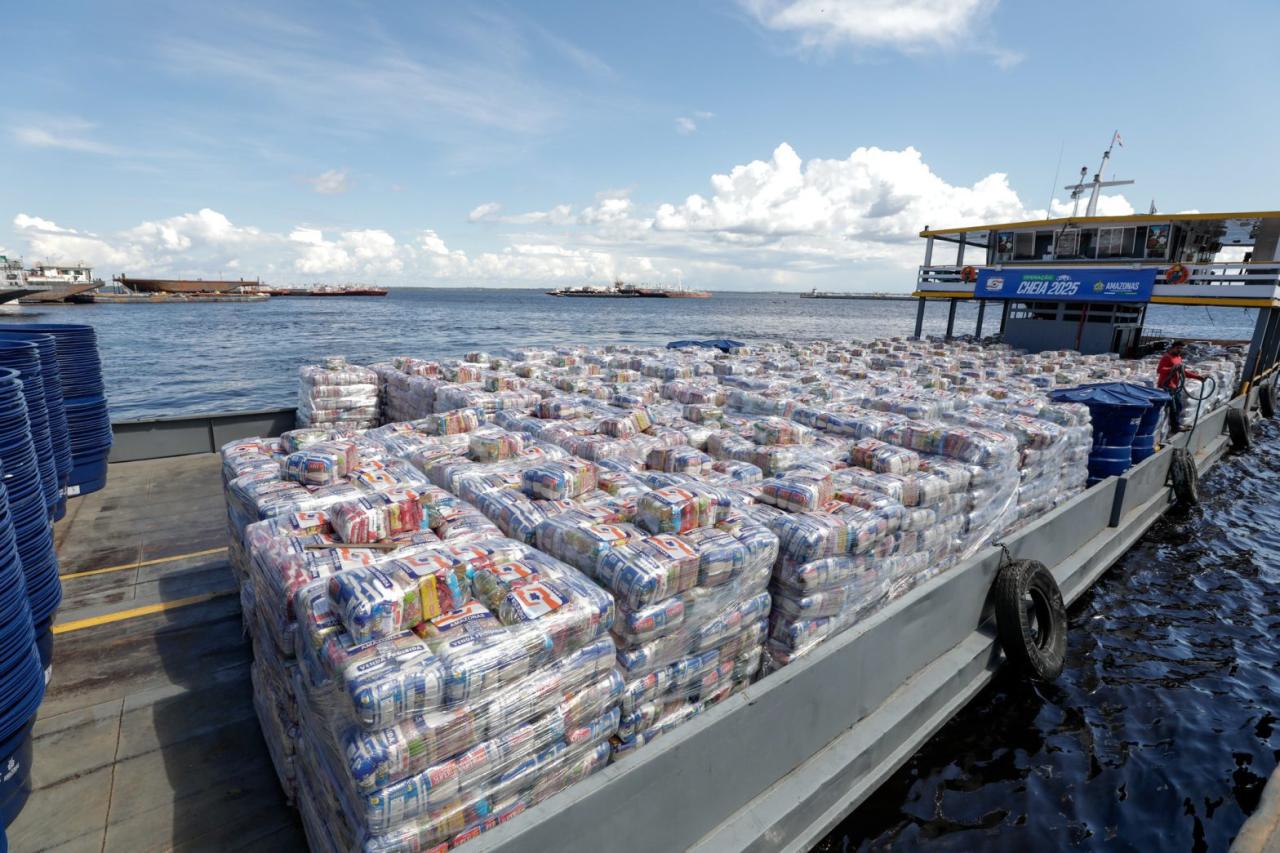 Governo do Amazonas divulgou boletim sobre a cheia no estado, nesta quarta-feira
