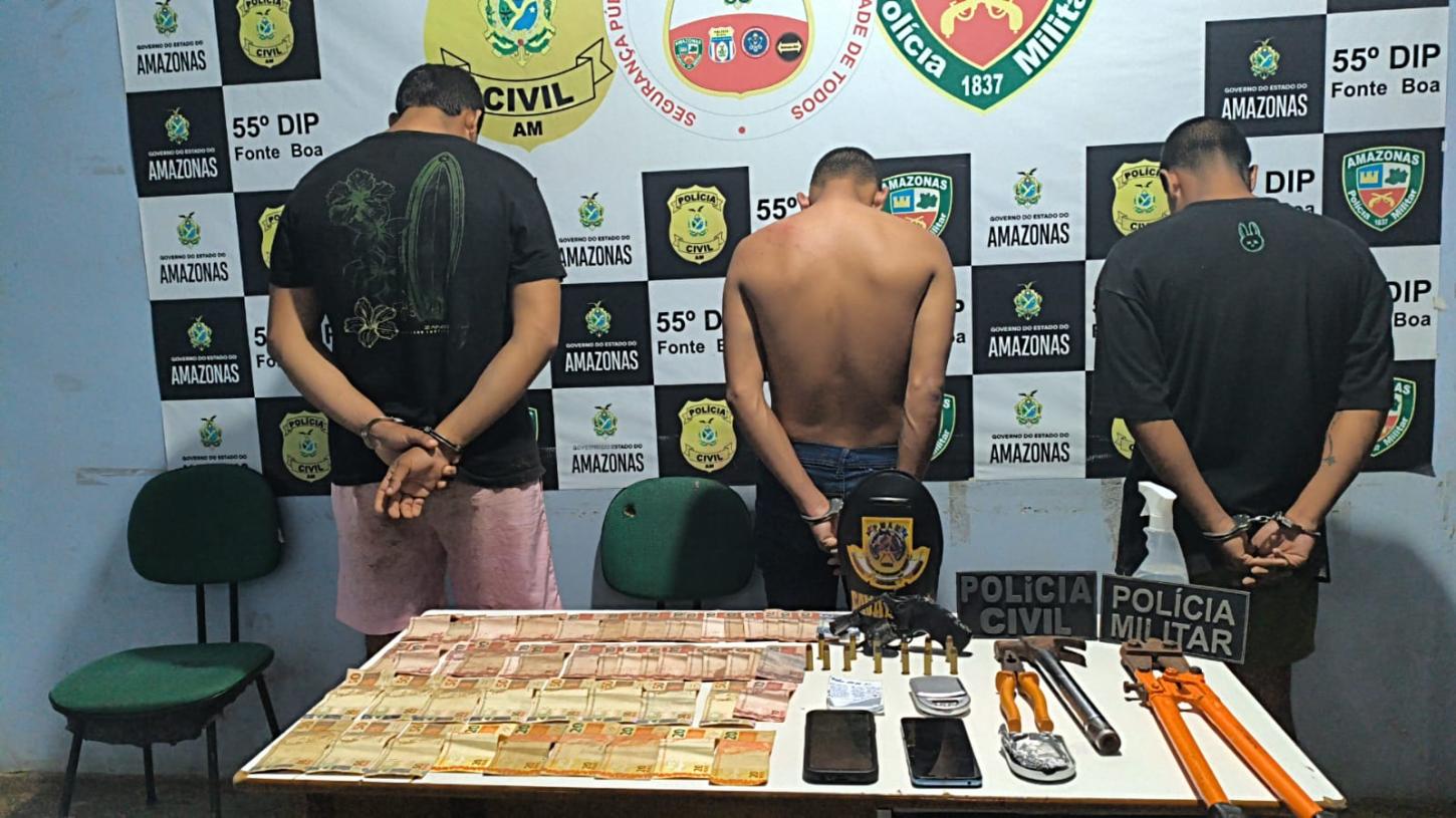 Homens são presos por porte ilegal de arma de fogo em Fonte Boa