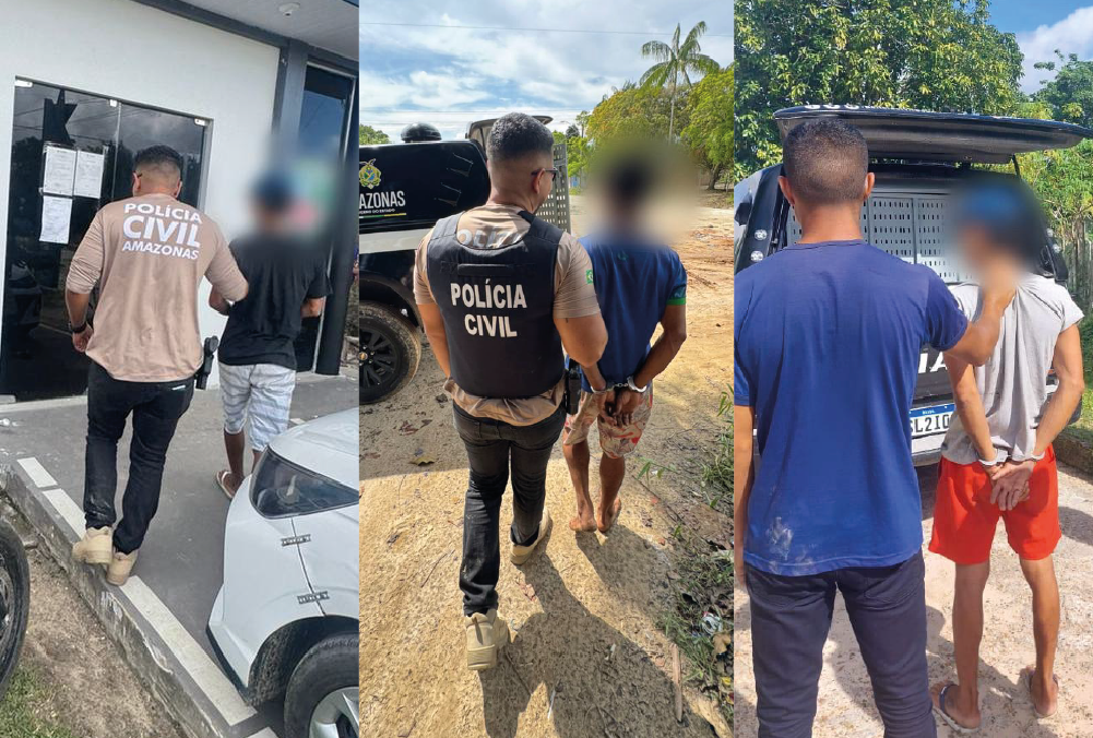 Trio é preso em Japurá pela PC e GM por estupro de vulnerável