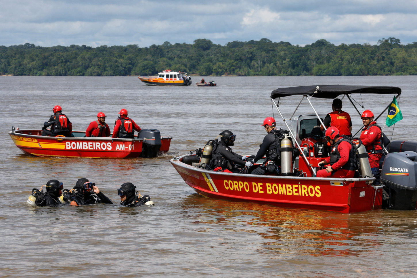 Buscas por desaparecidos após naufrágio da lancha Lima de Abreu XV são retomadas na manhã deste sábado