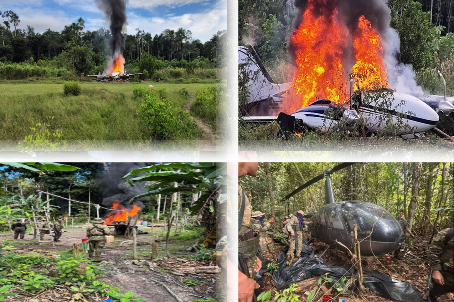 Tabatinga: Operação internacional destrói laboratórios de cocaína e apreende helicóptero na Tríplice Fronteira
