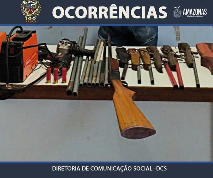 PM prende homem e apreende sete armas artesanais após denúncia anônima em Fonte Boa