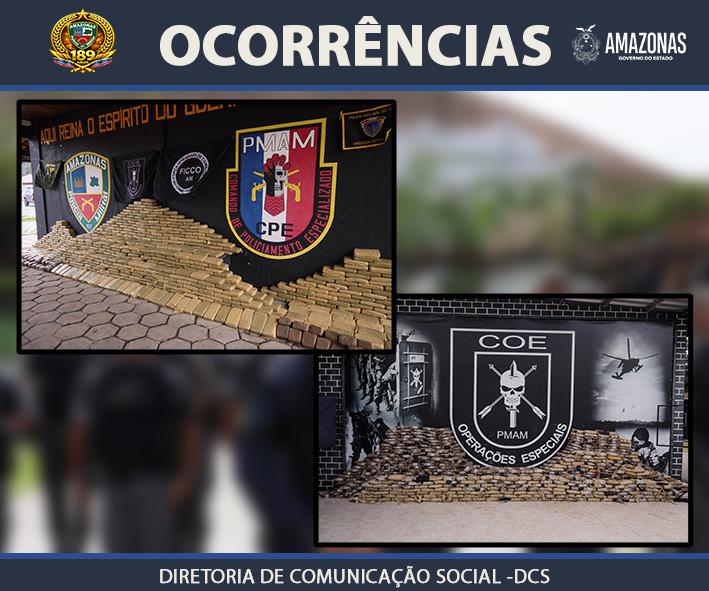 PM DO AMAZONAS APREENDE 13,4 TONELADAS DE DROGAS EM 2026 E INTENSIFICA COMBATE AO CRIME