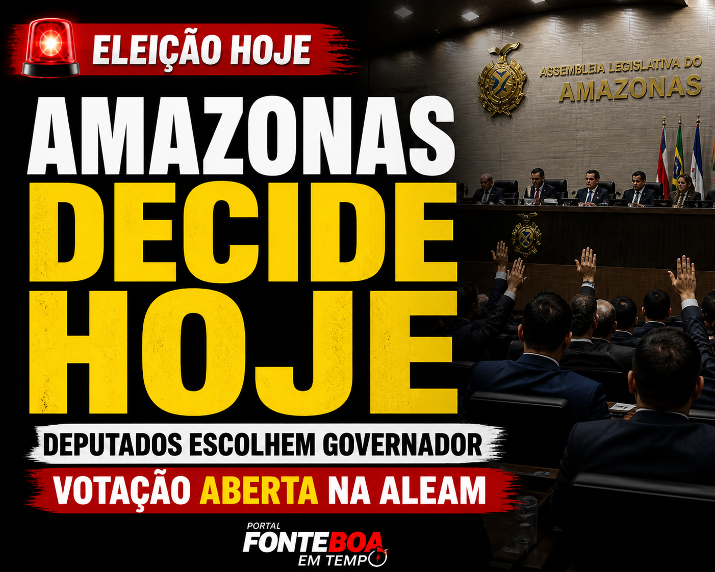 Deputados votam hoje e escolhem novo governador em decisão que substitui o voto do povo