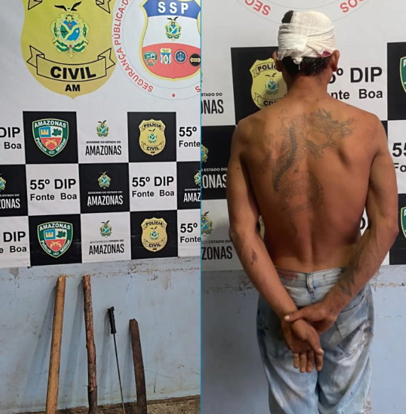 Homem apontado como autor de três homicídios é preso após causar destruição e ameaças em residência em Fonte Boa