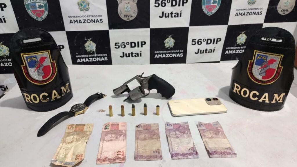 PM prende homem armado após denúncia de tiros em Jutaí