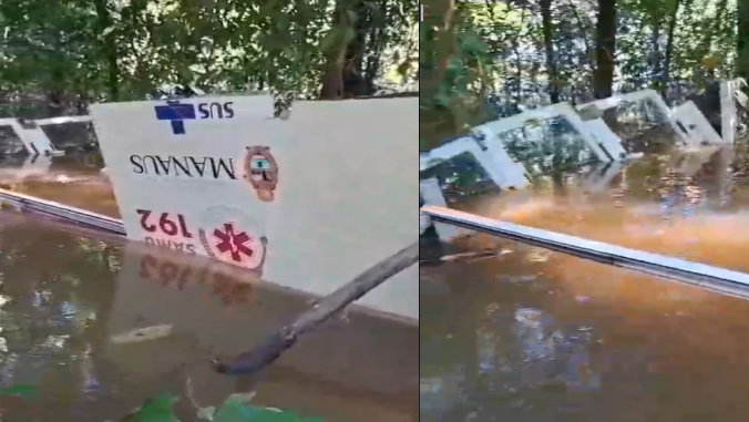 Carcaça de embarcação semelhante à ambulancha furtada do Samu Fluvial é encontrada destruída e saqueada