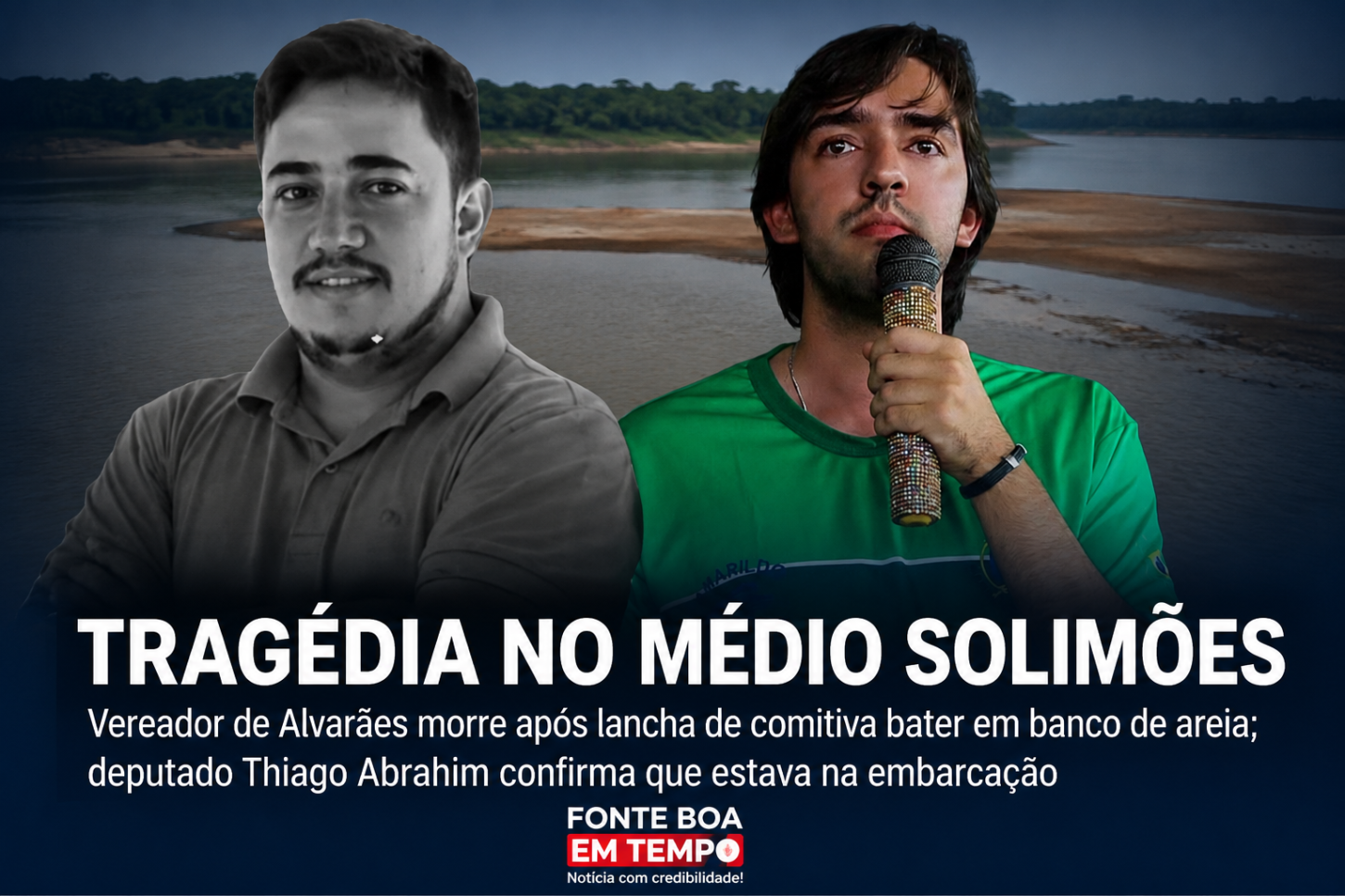 Deputado Thiago Abrahim confirma que estava em lancha que sofreu acidente e deixou vereador morto