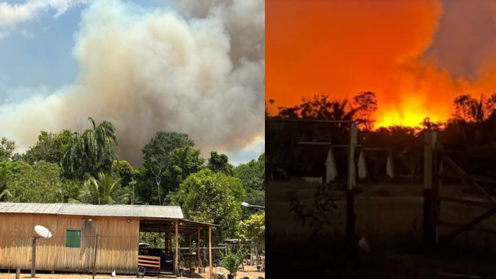 Incêndio na AM-352 atinge comunidades rurais e deixa Manacapuru coberta por fumaça