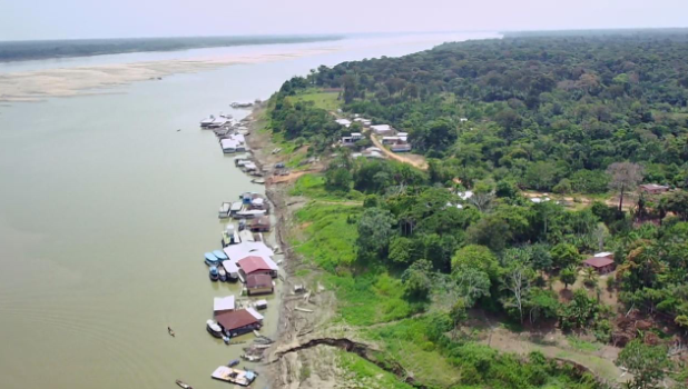 Imagem seca Rio Solimões (2024): Arquivo Portal Fonte Boa em Tempo.