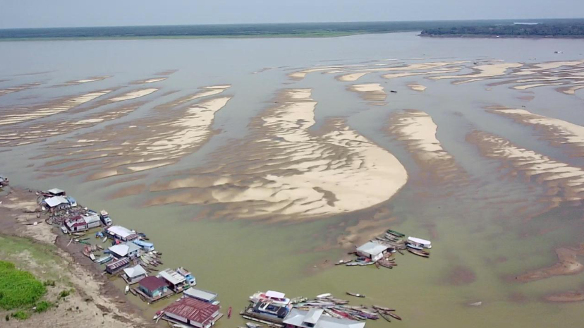 Imagem seca Rio Solimões (2024): Arquivo Portal Fonte Boa em Tempo.