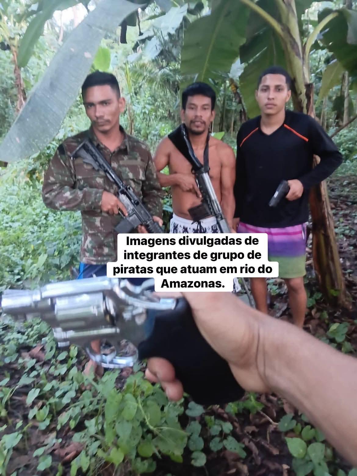 Suspeitos de integrar grupo de “piratas dos rios” aparecem fortemente armados e assustam ribeirinhos no Amazonas