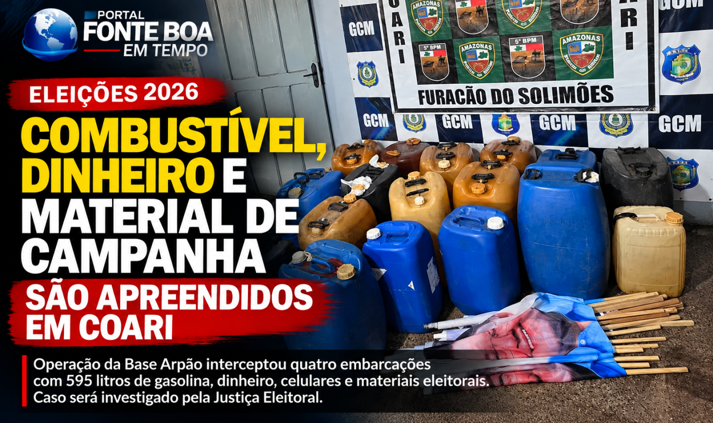 Combustível, dinheiro e material de campanha são apreendidos em Coari; oposição leva caso à Justiça Eleitoral
