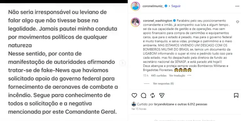 RESPOSTA DO COMANDANTE REFIRMANDO E COMPROVANDO OS FATOS