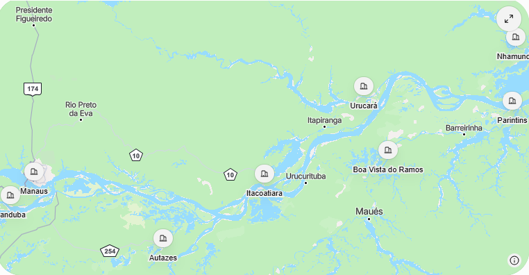 Municípios com operações aéreas relatadas ou concentração de focos de calor. O mapa não representa a localização exata dos incêndios.