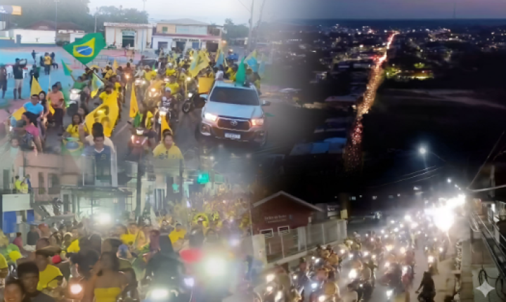 A 12 dias da eleição, motociatas do 22 chamam atenção em Fonte Boa, Tefé e Coari