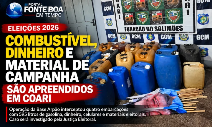 Combustível, dinheiro e material de campanha são apreendidos em Coari; oposição leva caso à Justiça Eleitoral